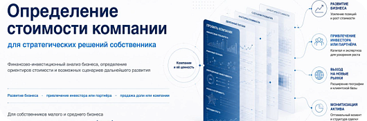 Определение стоимости компании для целей купли продажи бизнеса, подготовка бизнеса к продаже